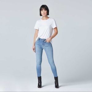 DSTLD- light vintage wash hi waisted denim